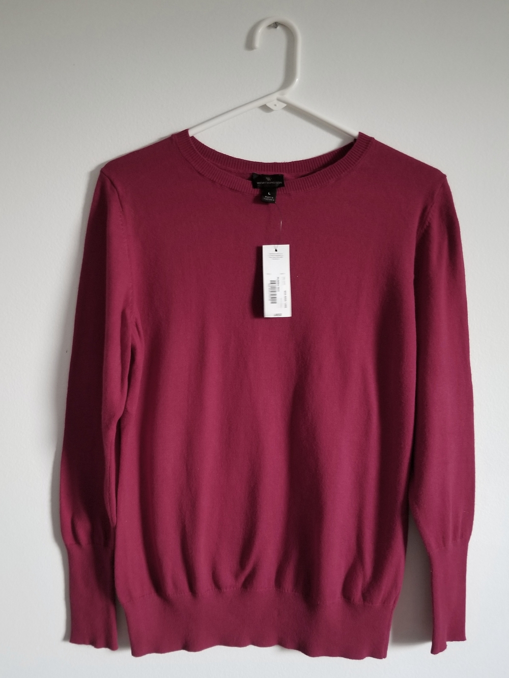 Worthington Women's Crew Neck Sweater in Berry